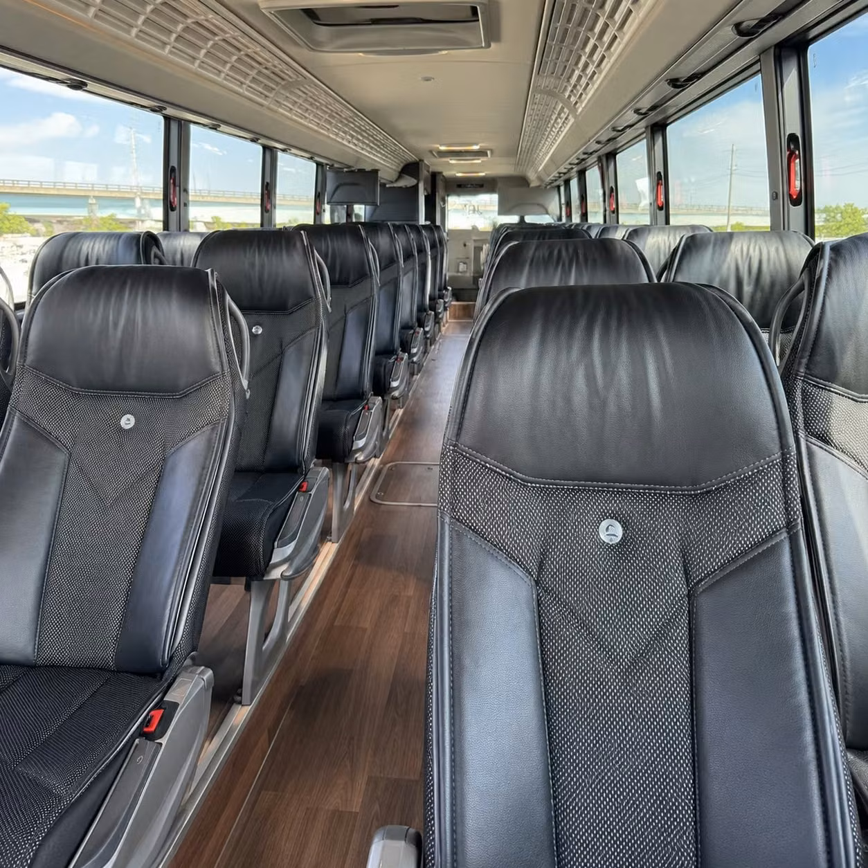 56 passenger charter bus interior