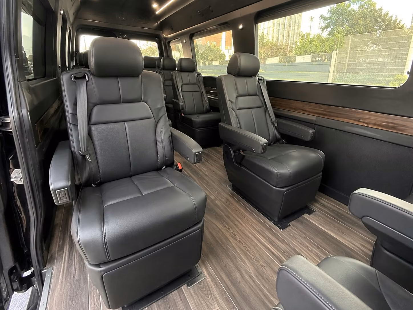 sprinter van with driver inside